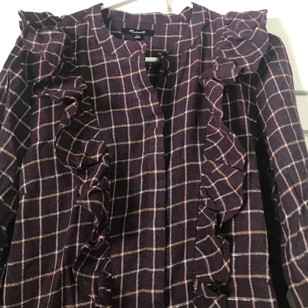 NWT Madewell plaid blouse - Picture 5 of 6